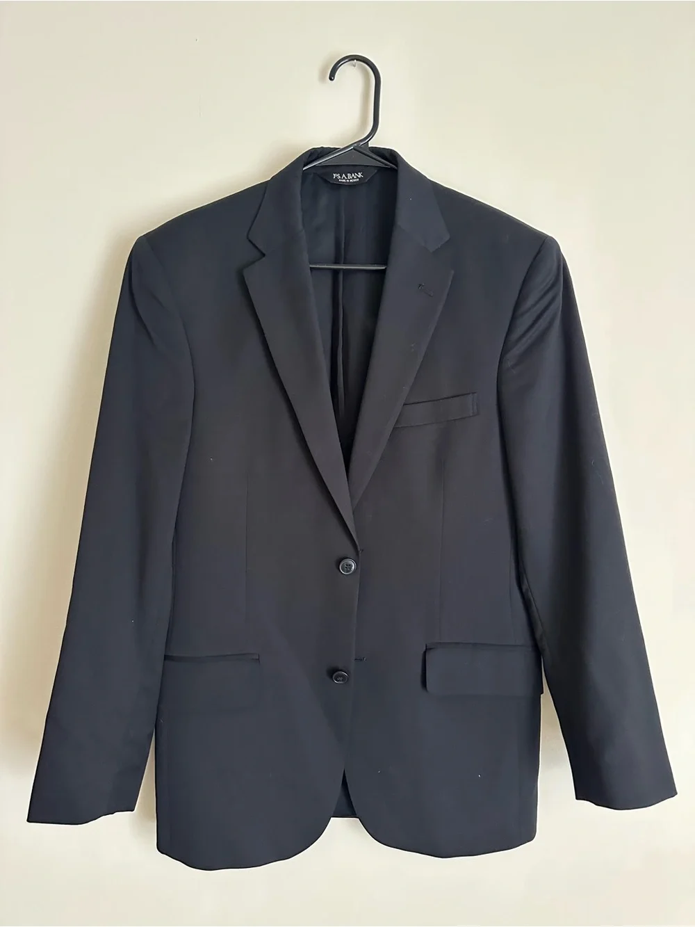 Jos. A. Bank Tailored Fit 100% Wool Suit Jacket Blazer Black 37R